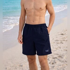 L.L.Bean Men’s Navy Athletic Shorts | Size Large | Elastic Waist | EUC